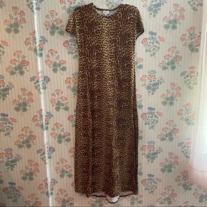 NEW leopard maxi length dress